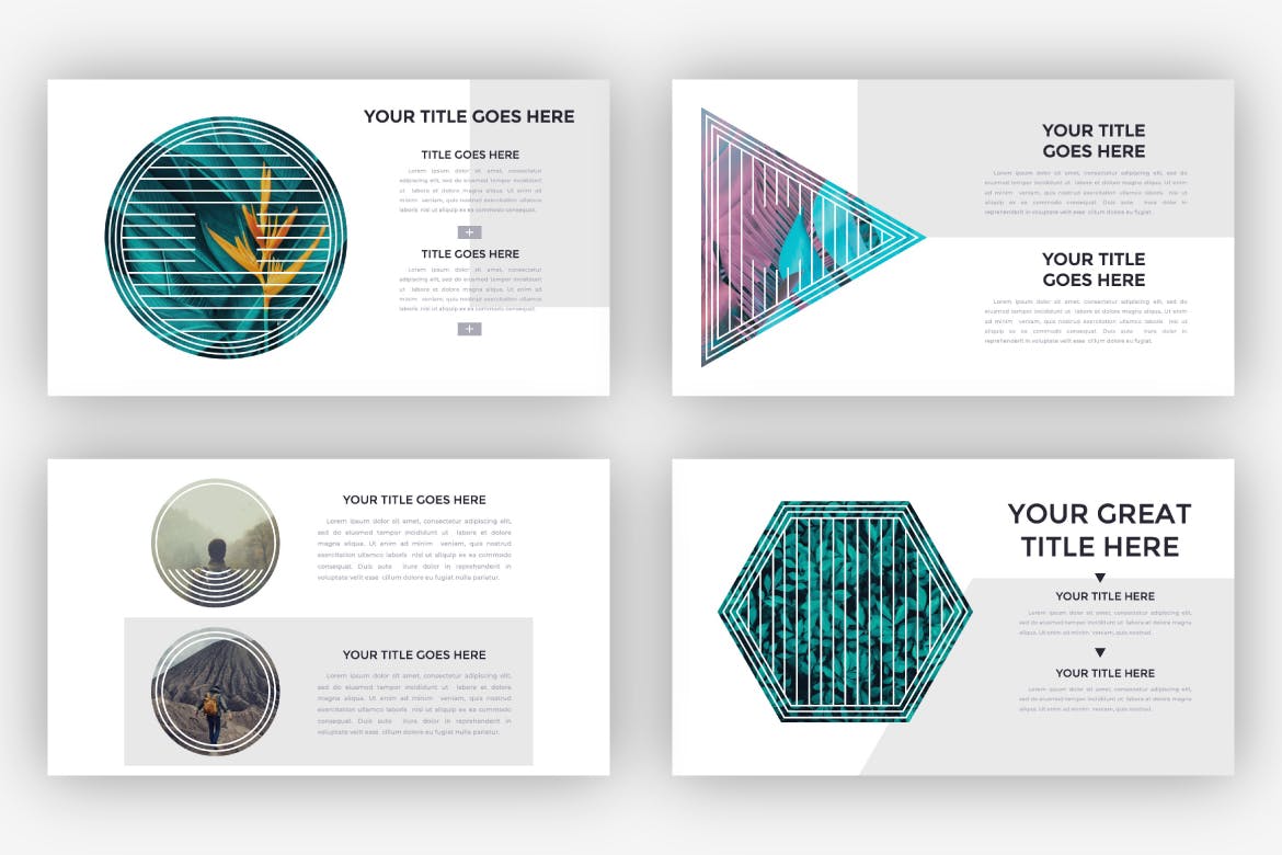 多几何设计图形创意PPT模板 ppt素材 精美商务ppt模板下载[PPTX]