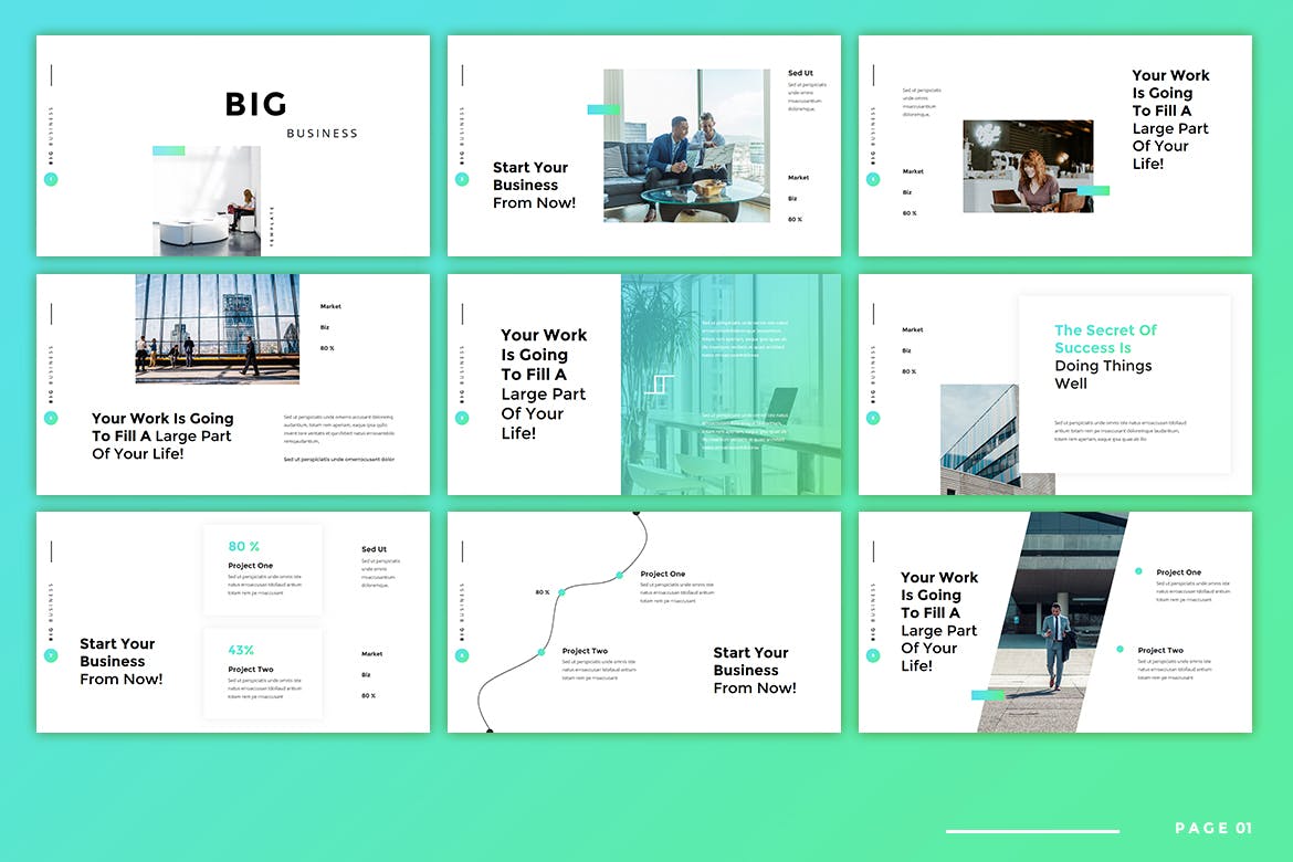 绿色系商业计划书PPT模板[PPTX]