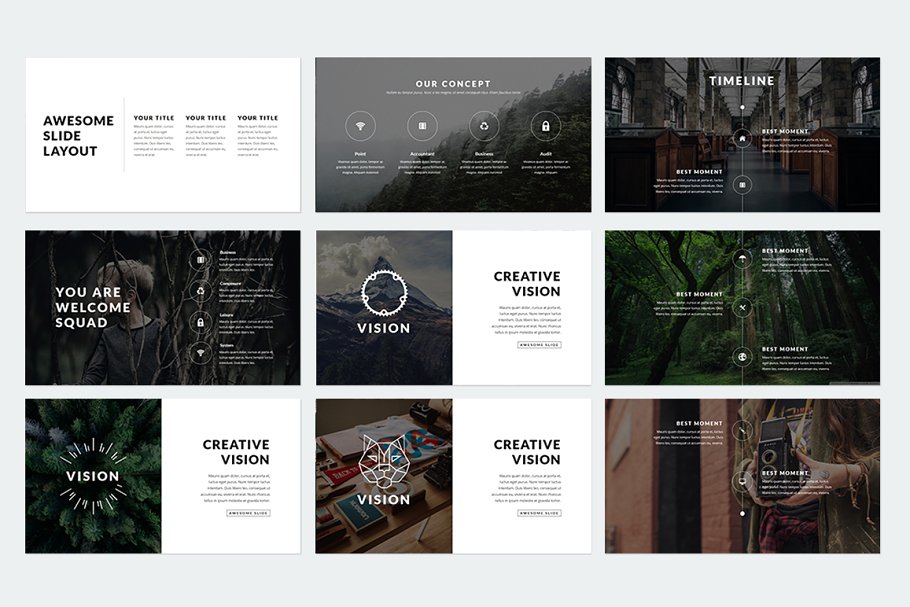 精美ppt模板下载 Prestige Keynote