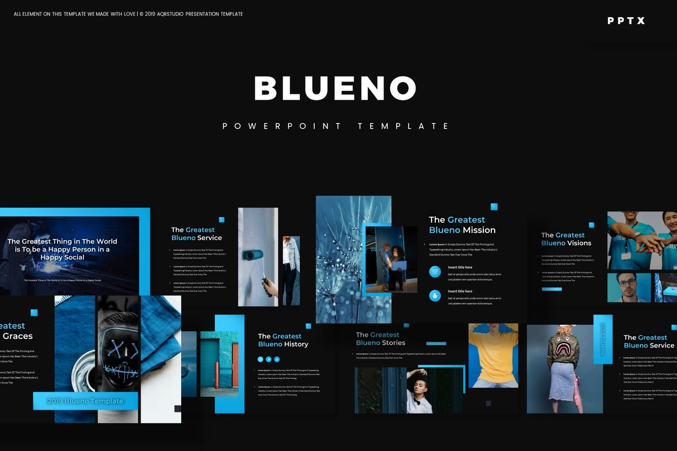 时尚高端蓝色配色的高品质精美ppt模板免费下载述职报告ppt模板powerpoint演示模板