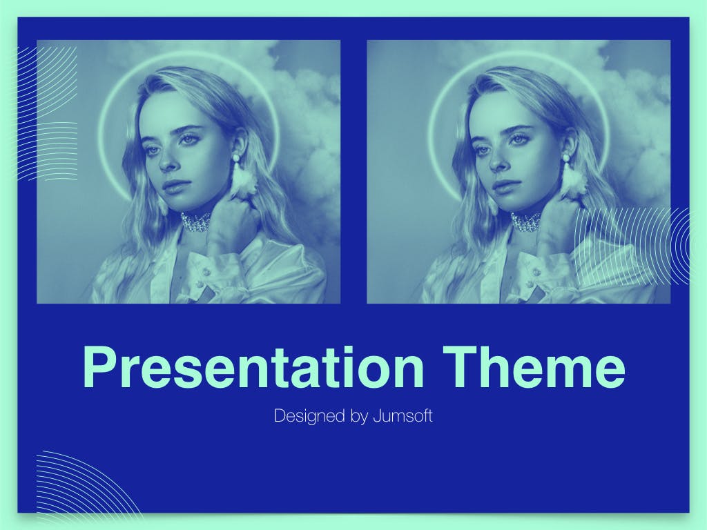 个性风格的双色调经典ppt模板下载[PPTX]