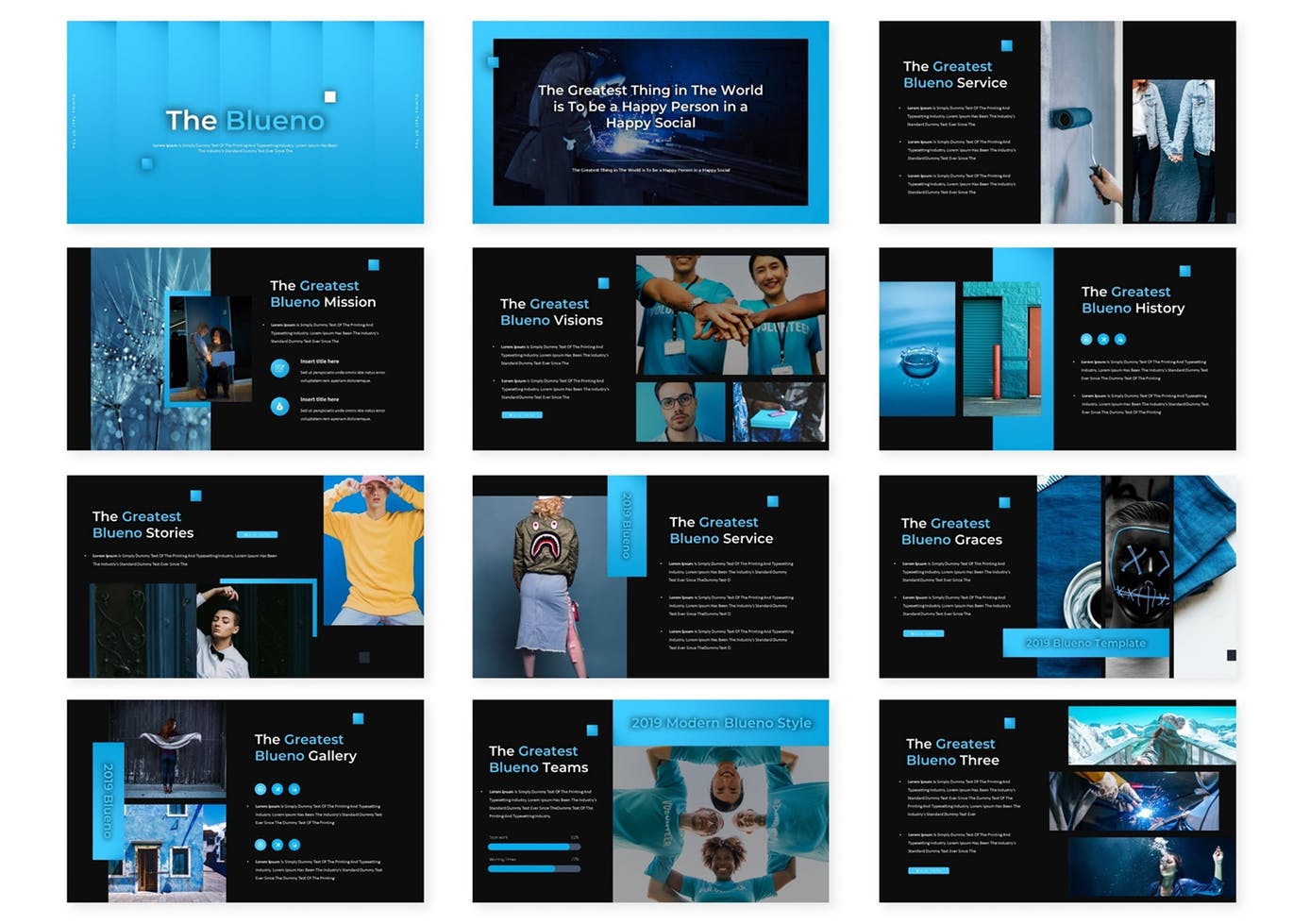 时尚高端蓝色配色的高品质精美ppt模板免费下载述职报告ppt模板powerpoint演示模板