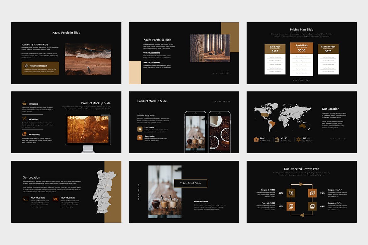 有创意的时尚高端的PPT模板下载 [PPTX]