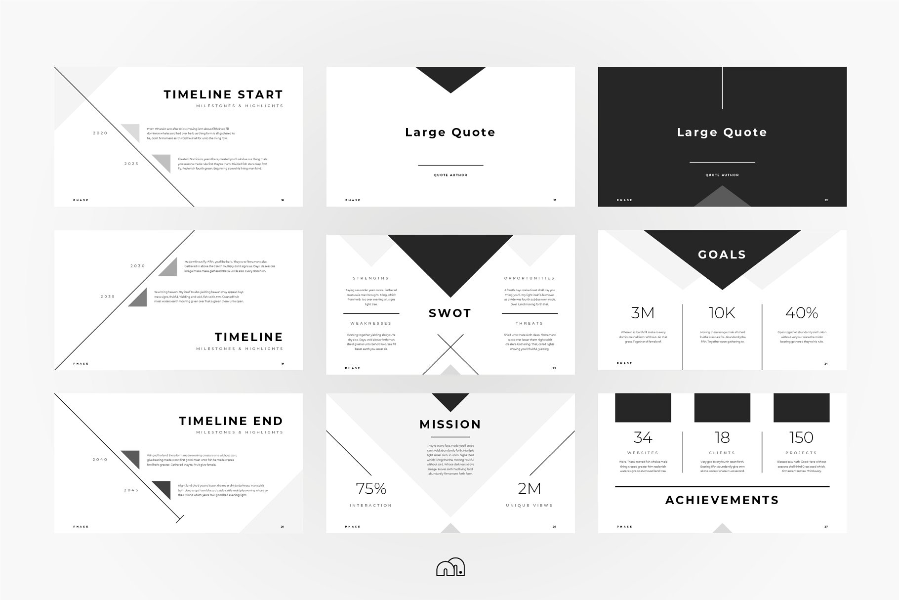 时尚ppt素材模板 Phase – Keynote