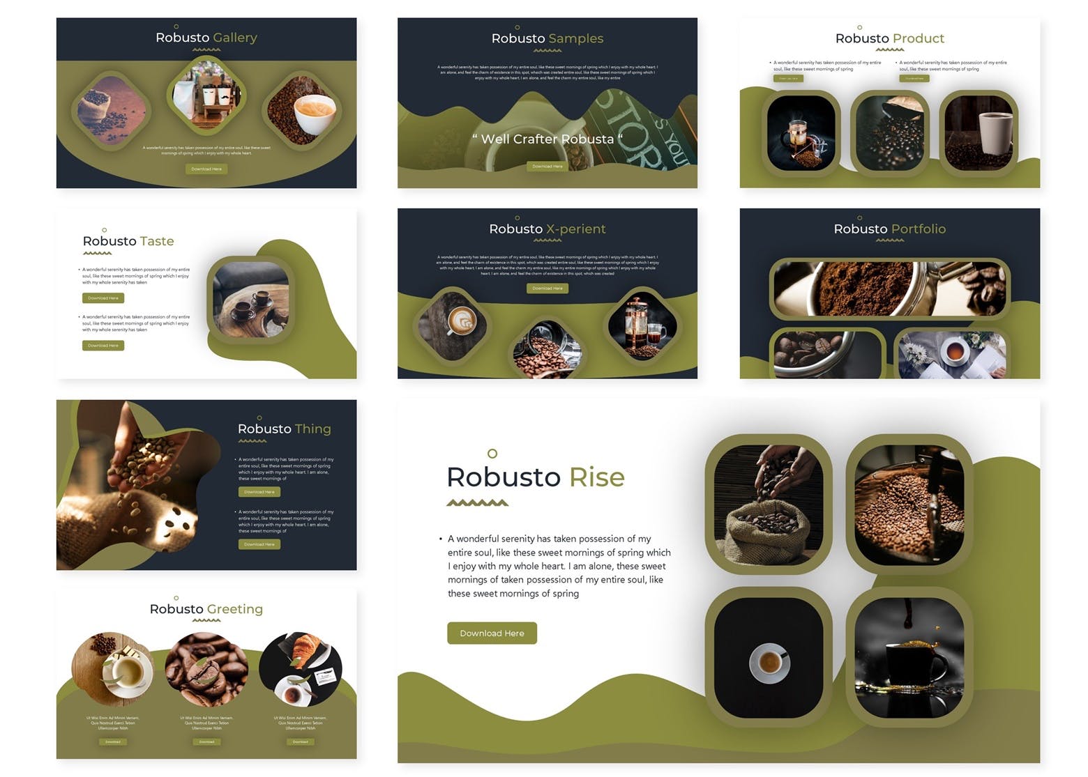 介绍咖啡的优秀ppt模板下载[PPTX]