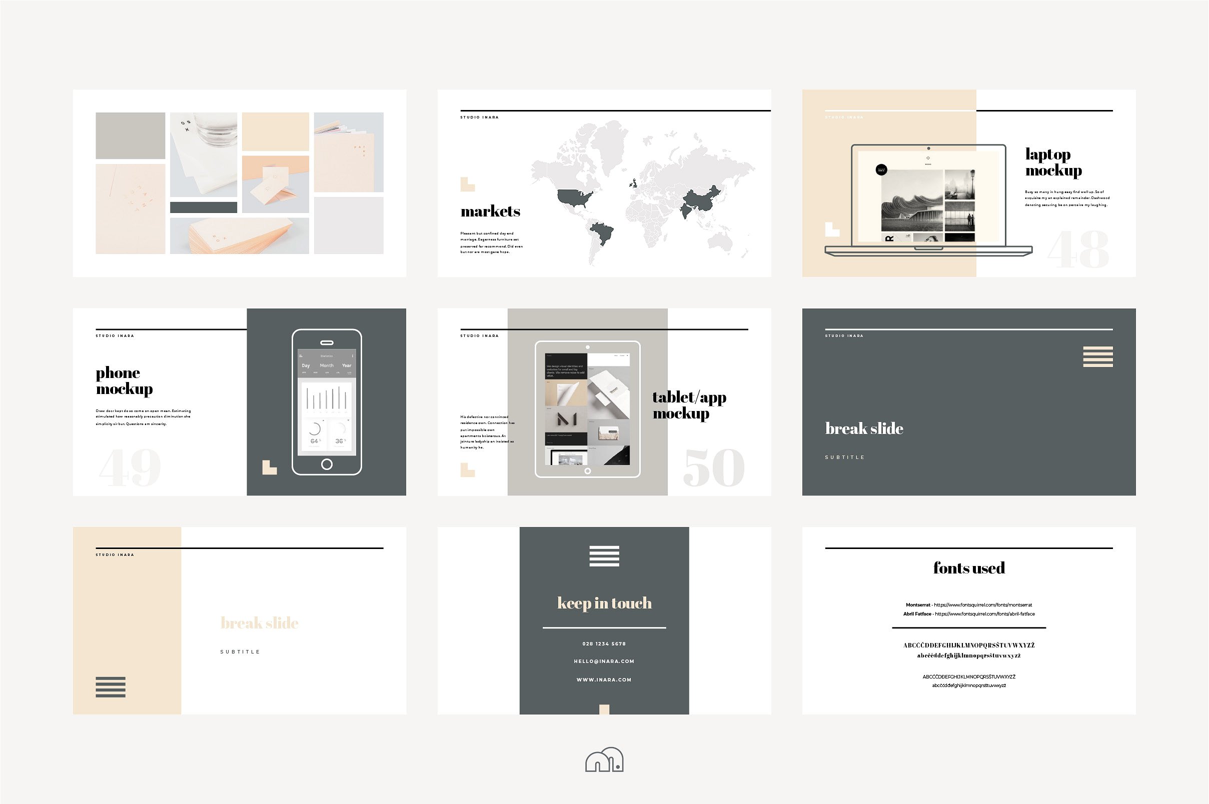 高端ppt素材模板 Inara – Keynote