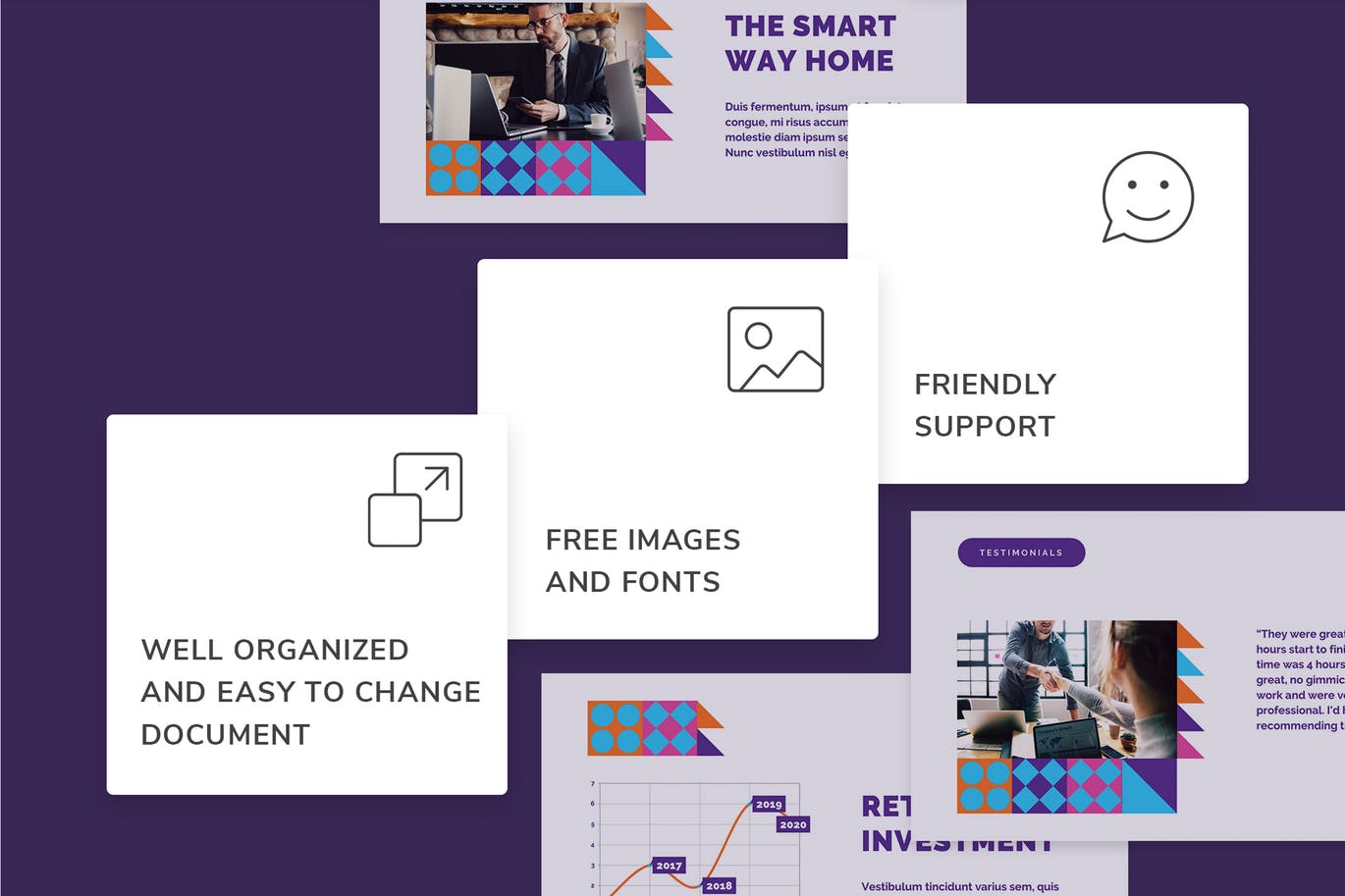 时尚有设计感的企业PPT模板下载[PPTX]