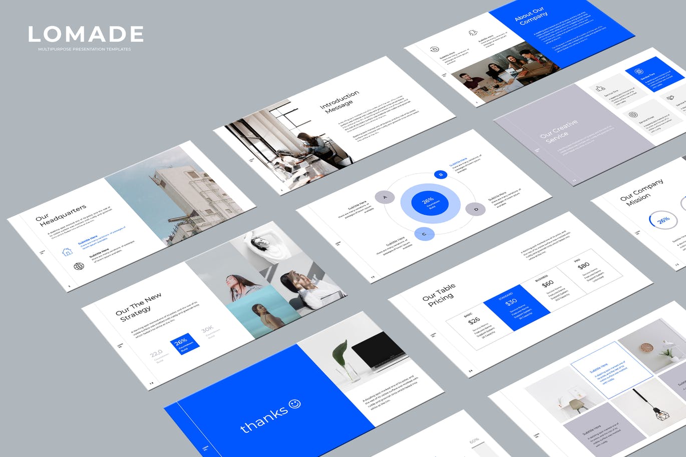 时尚高端简约多用途的高品质keynote幻灯片演示模板（key）