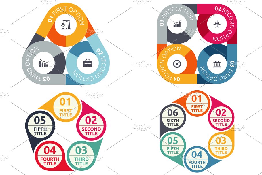 灵活的ppt素材信息图包 Flexible Infographic Bundle (vol.6)