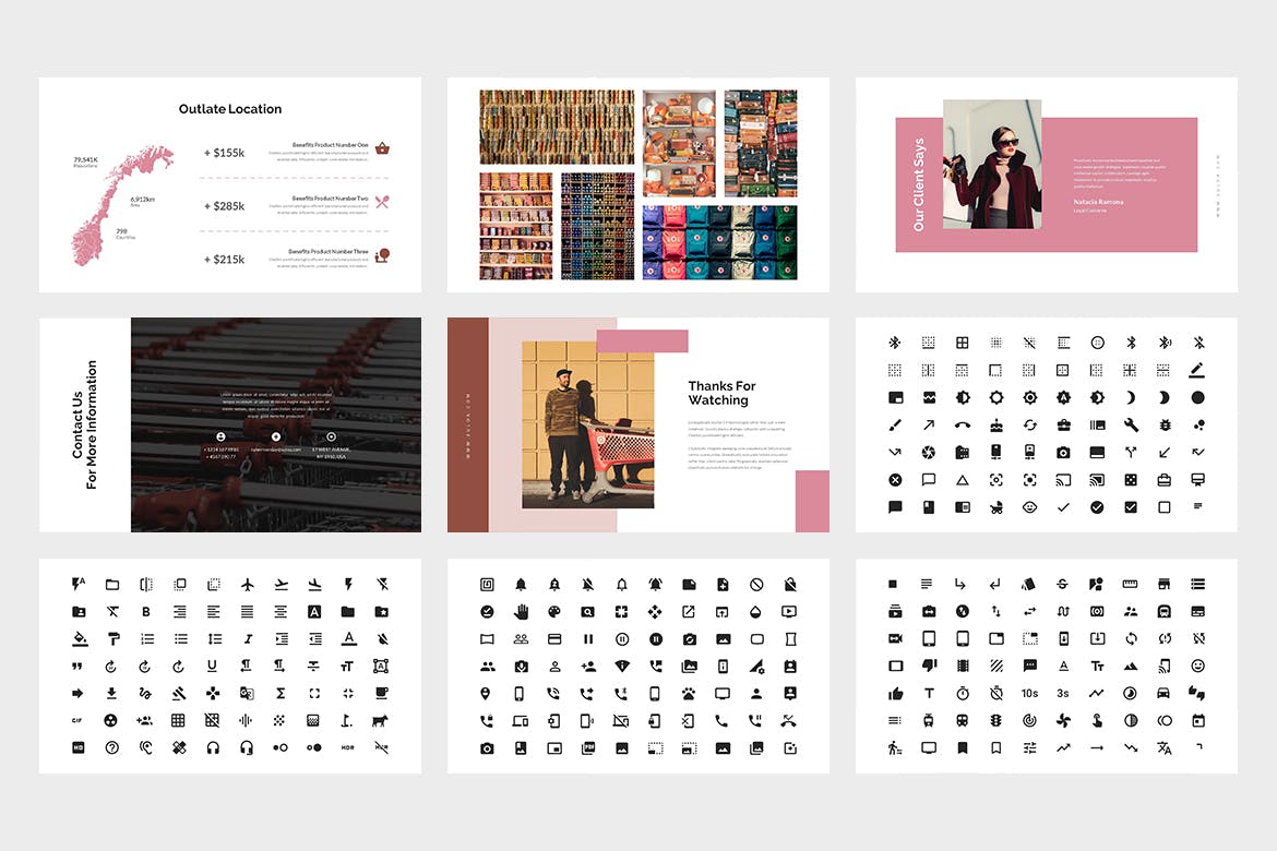 复古时尚的PPT模板下载[PPTX]