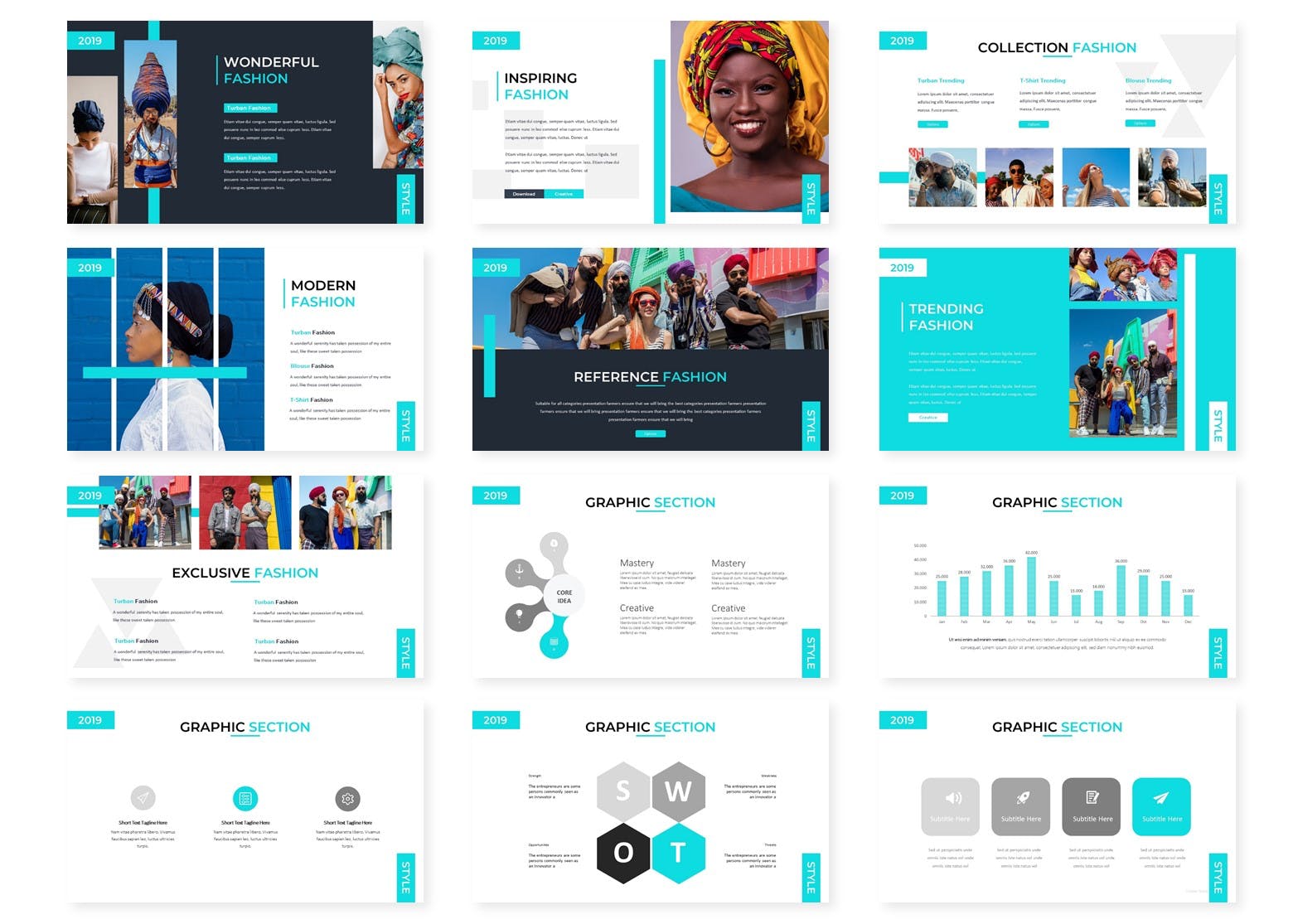 带有热情的业务工作数据汇报PPT模板下载[PPTX]