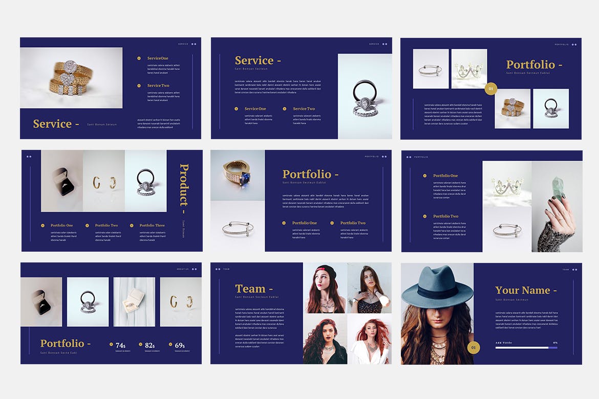 奢华风格的高端PPT模板下载 [PPTX]