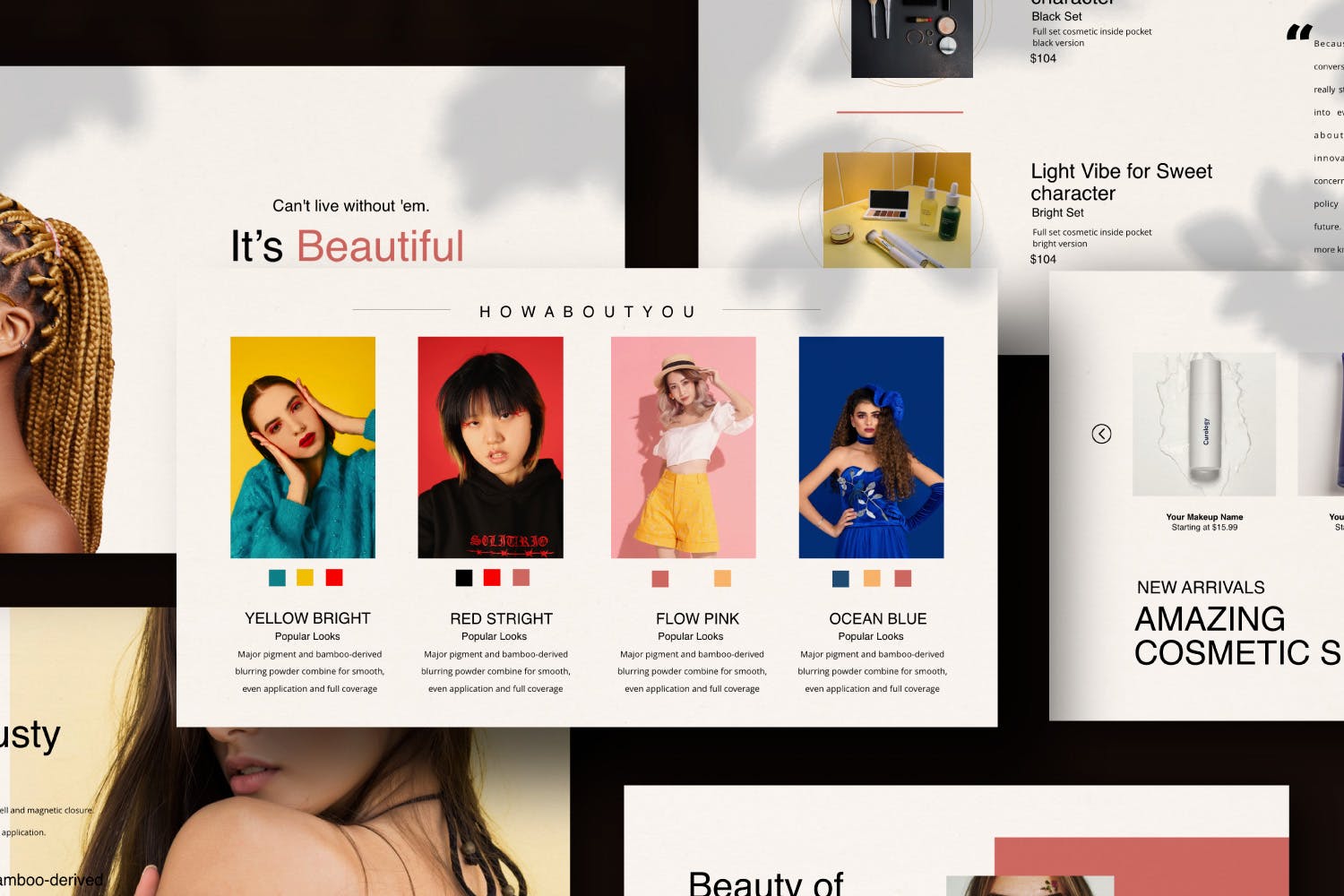 美妆时尚优秀ppt模板下载[PPTX]