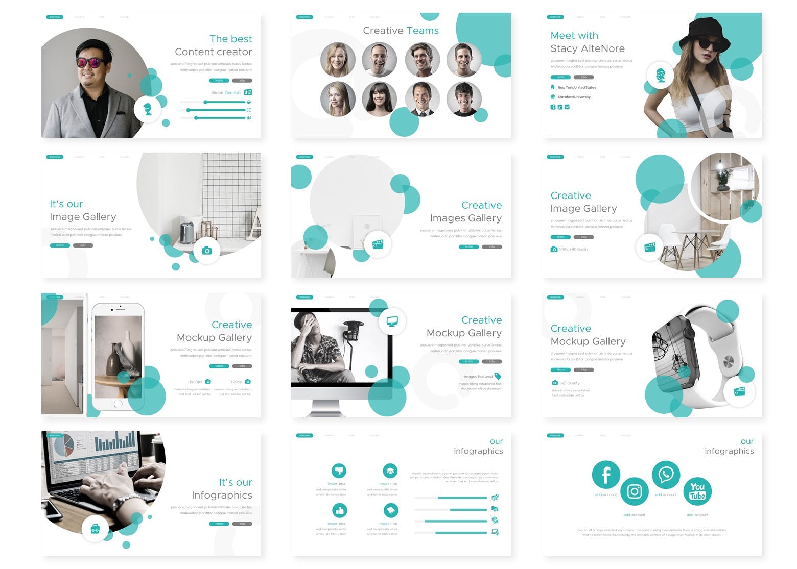 清新简单多功能PPT模板下载