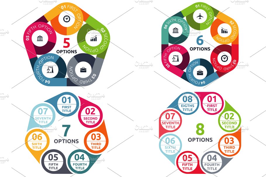 灵活的ppt素材信息图包 Flexible Infographic Bundle (vol.7)