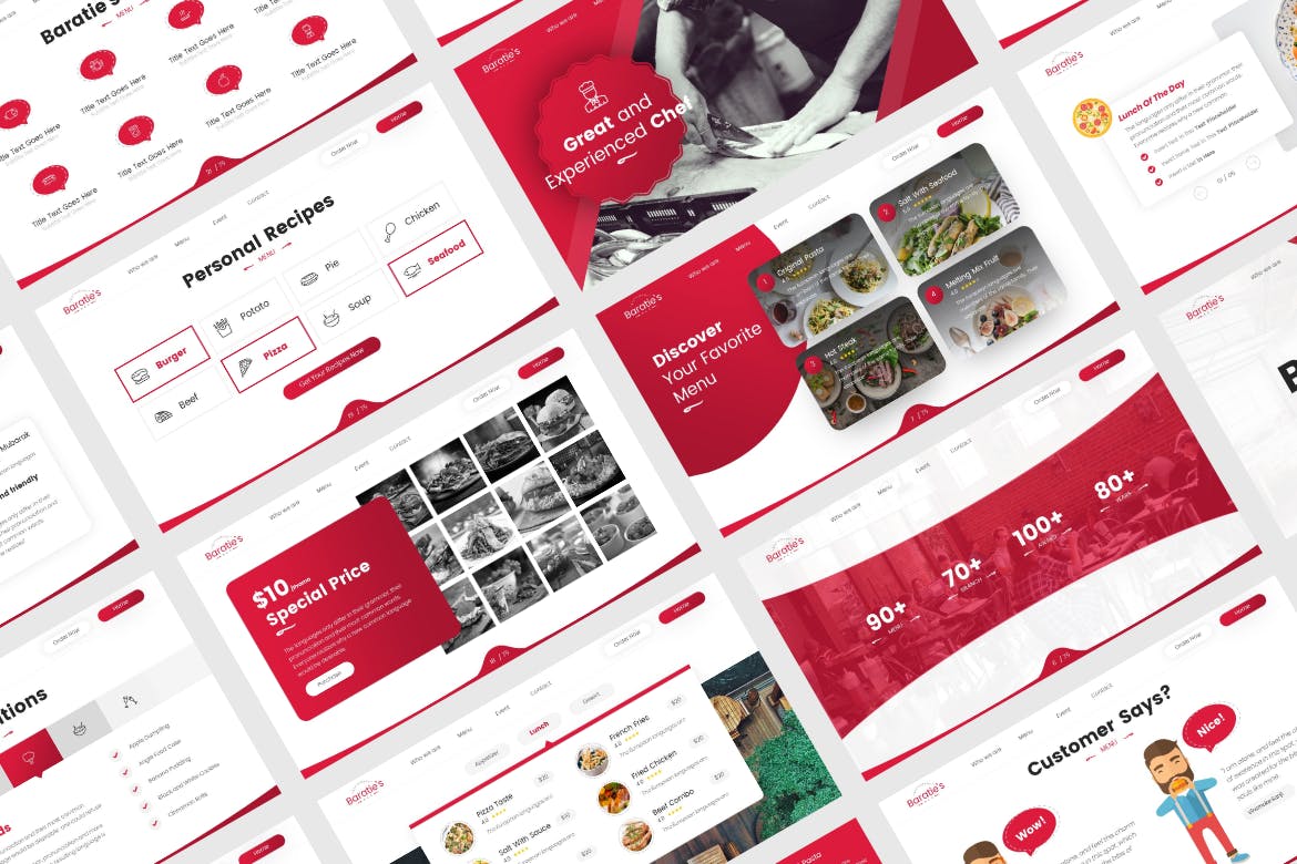 时尚高端简约高品质的餐厅和酒吧PowerPoint幻灯片演示模板(pptx)ppt素材