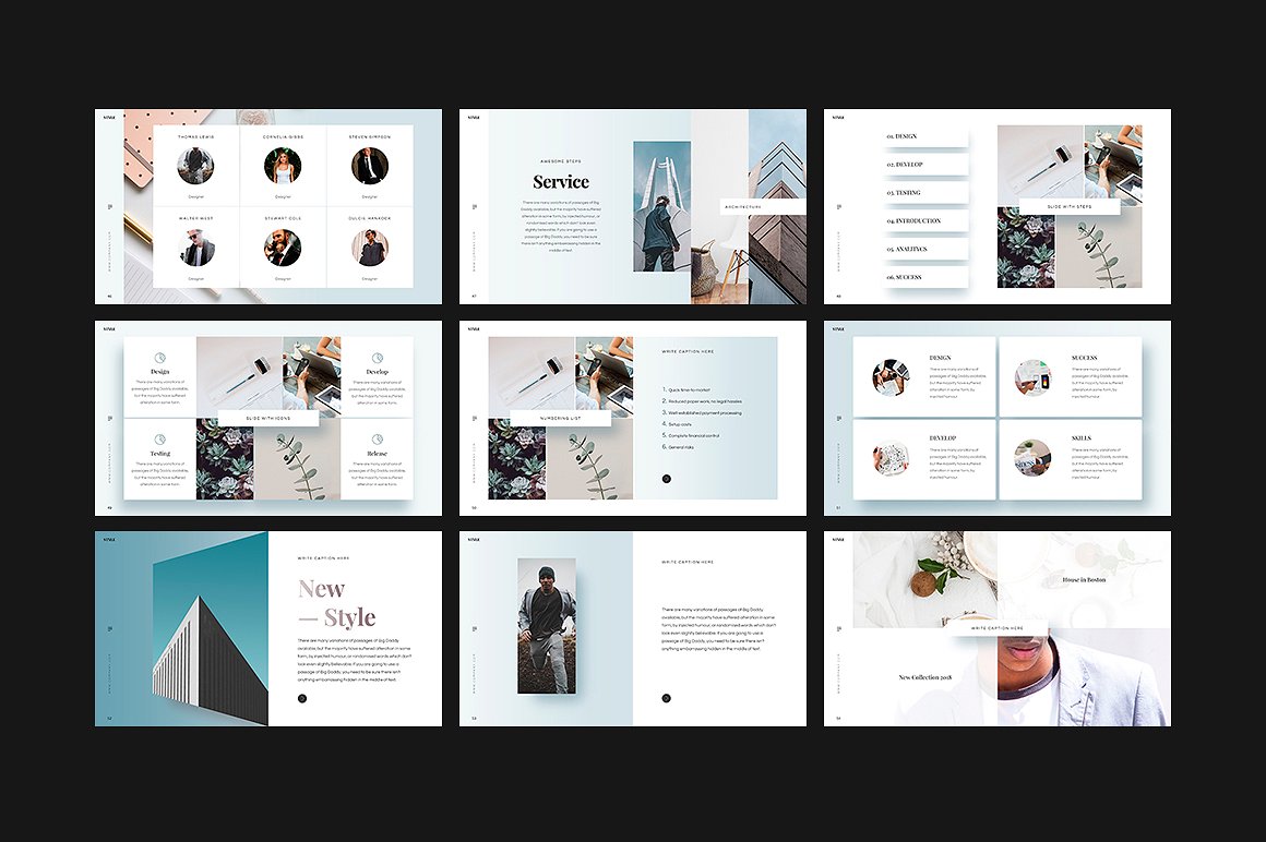 时尚简约ppt素材模板 STYLE Keynote Template