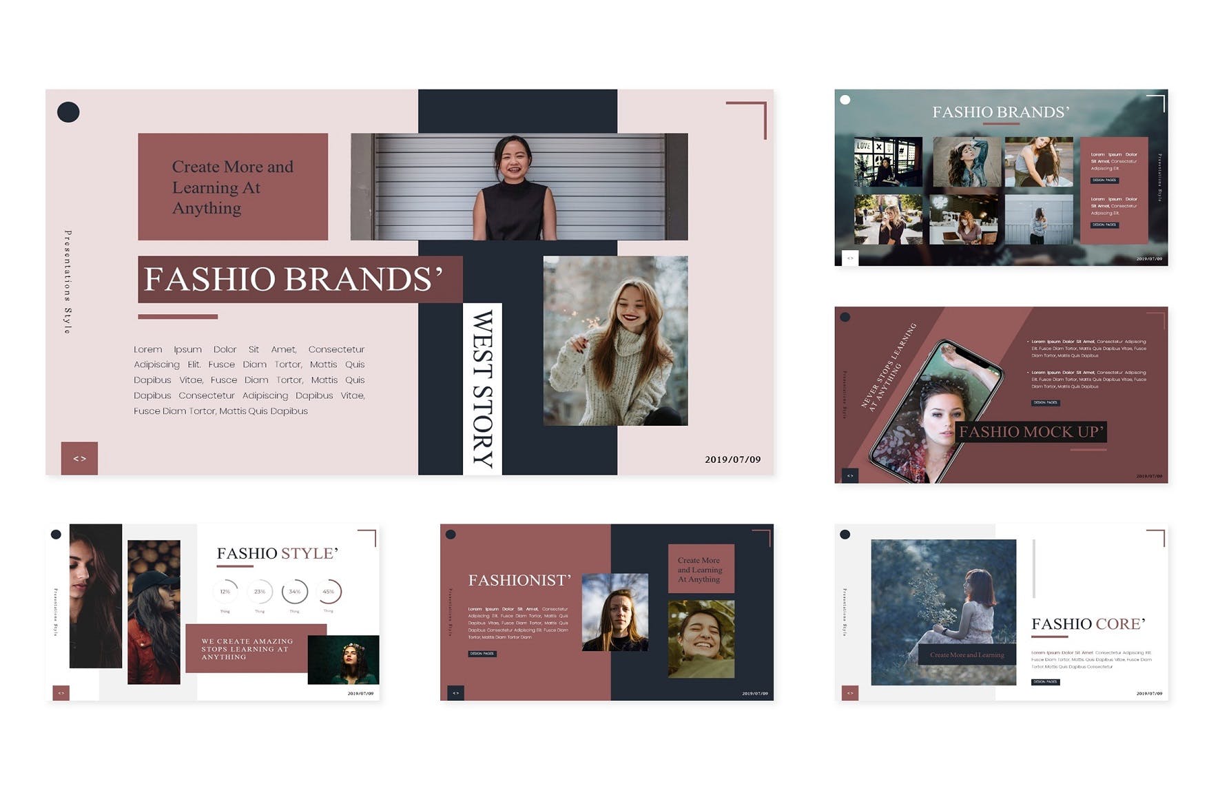 时尚杂志费风格的优秀ppt模板下载 [PPTX]