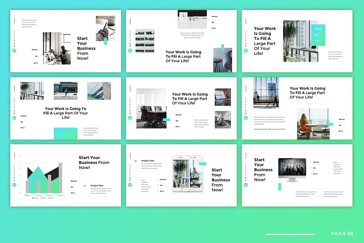 绿色系商业计划书PPT模板[PPTX]