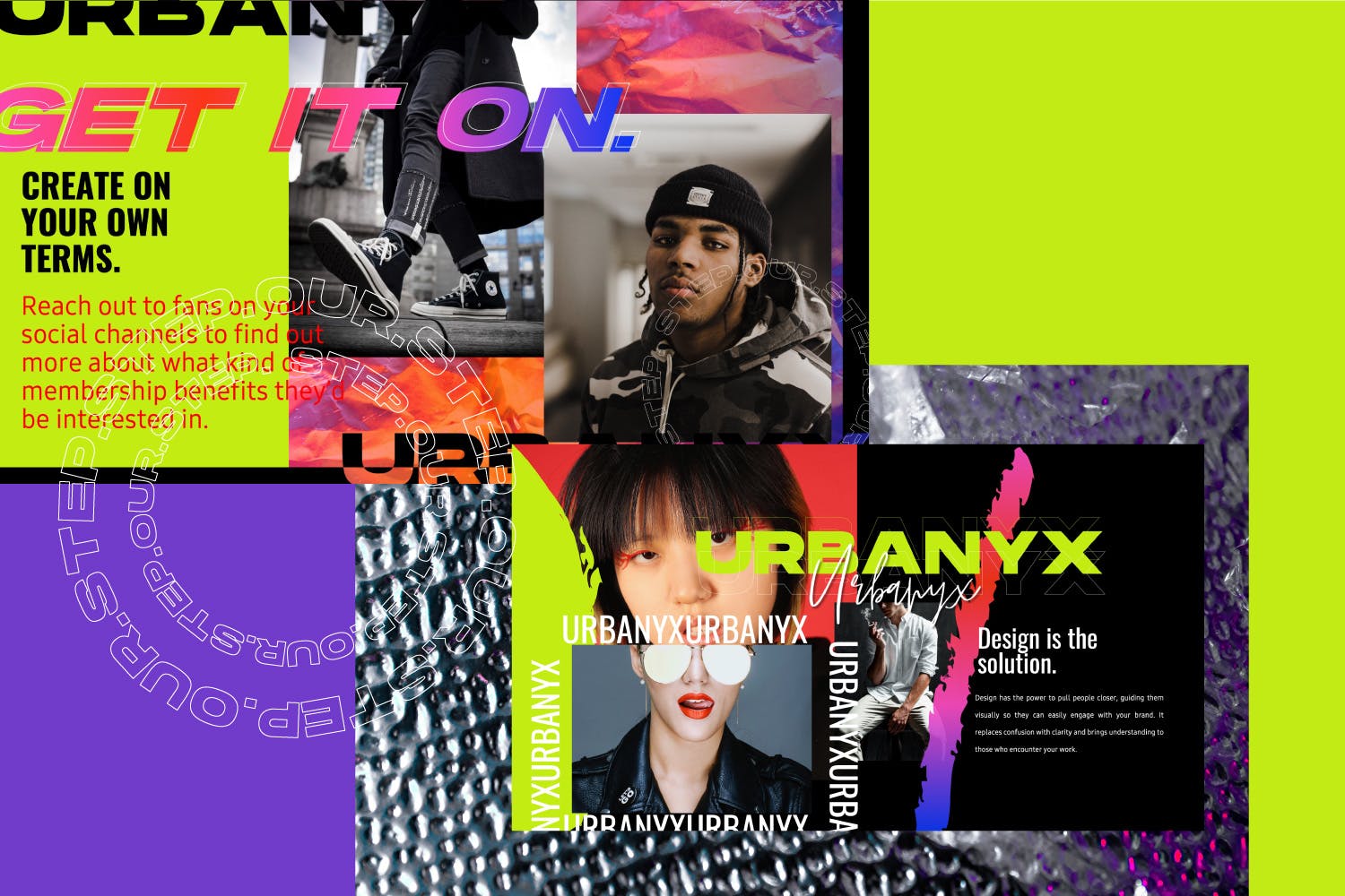 富有激情的色彩强烈的PPT模板下载[PPTX]