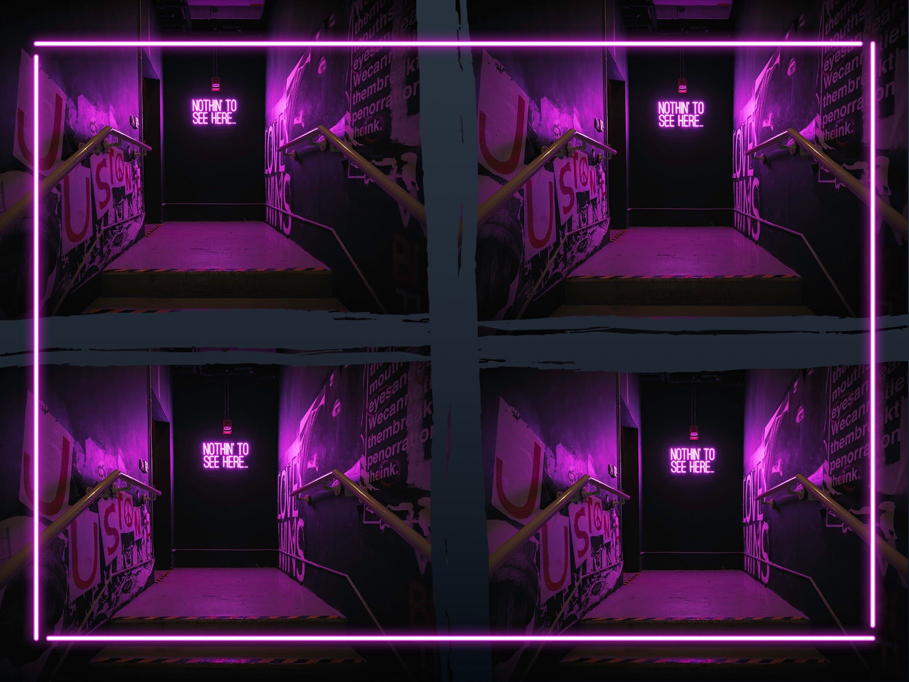 夜店霓虹灯风格的经典PPT模板下载[PPTX]