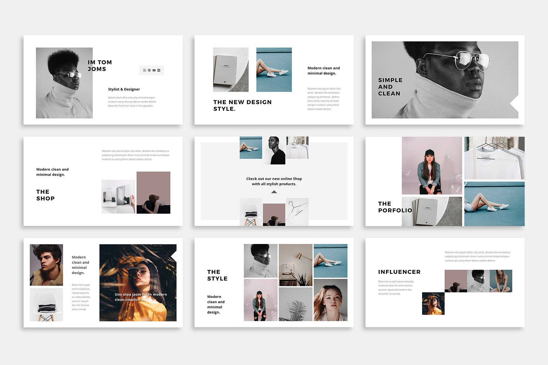 时尚ppt素材模板下载 BOSH – Keynote Template
