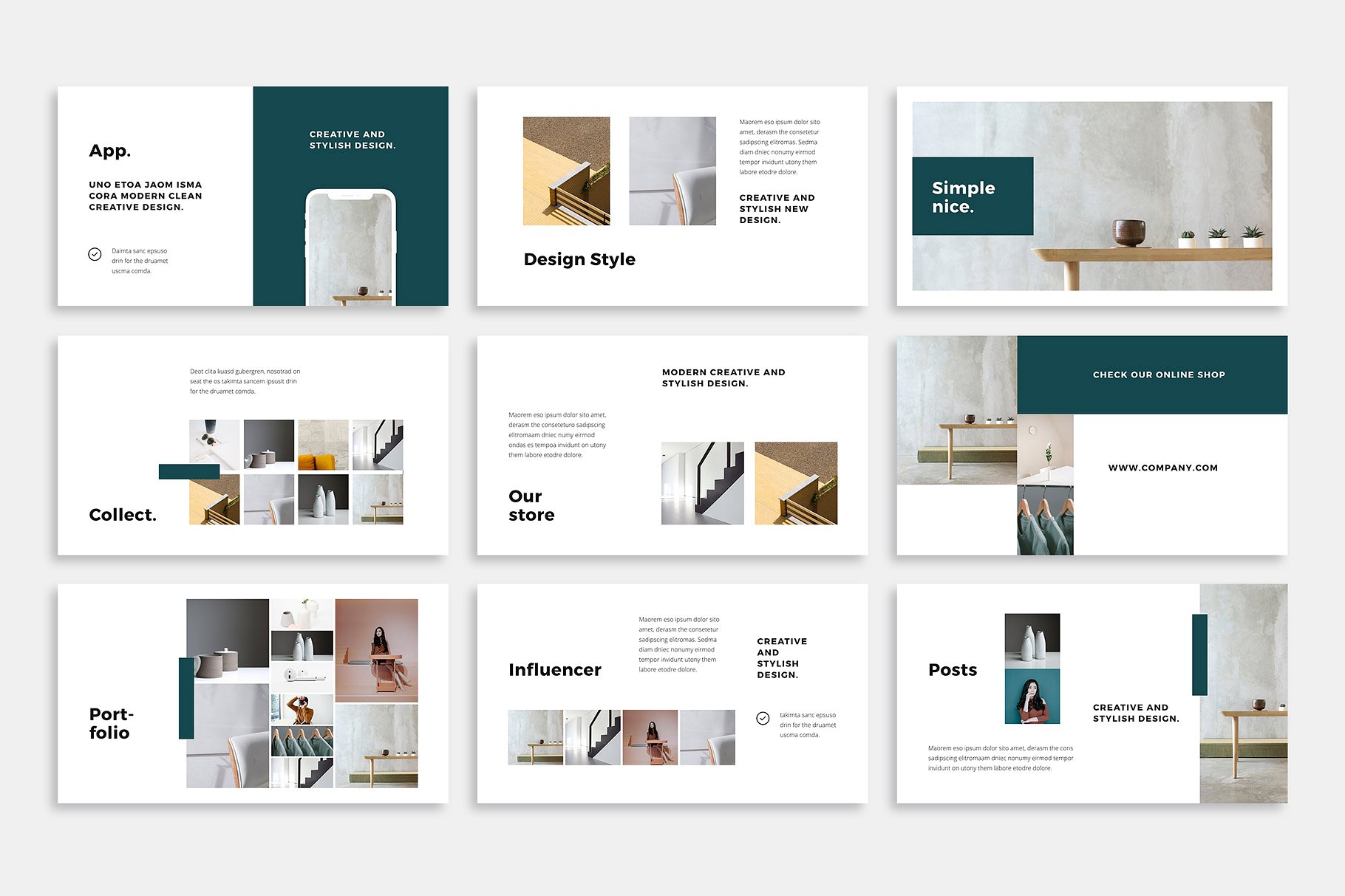 高端时尚ppt素材模板 NOYA – Keynote Template