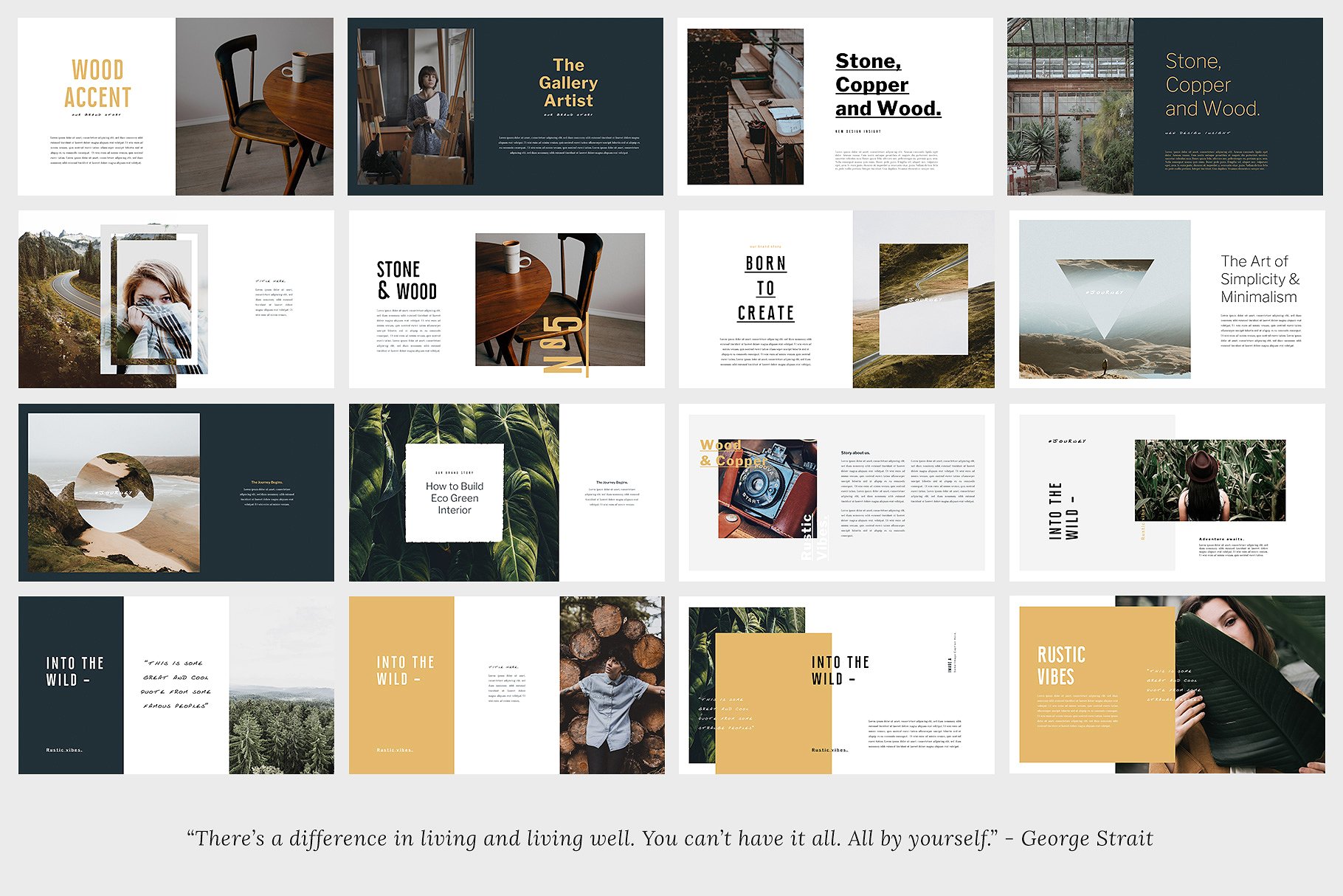 时尚ppt素材模板 MONROE Lookbook Powerpoint Template