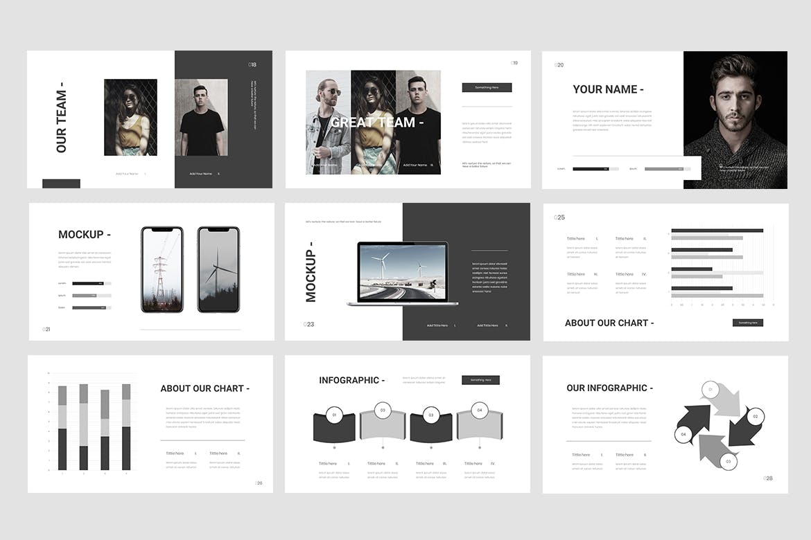 时尚简约高端可再生能源环保绿色清洁能源公司powerpoint幻灯片演示模板（pptx）