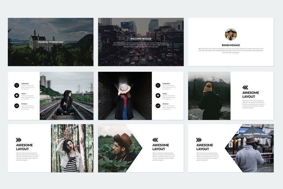 趋势ppt素材模板 Trending Powerpoint