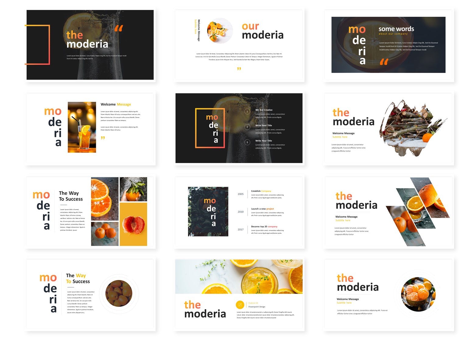 时尚水果夏季PPT模板下载 精美ppt模板 ppt简洁模板 下载ppt模板[PPTX]