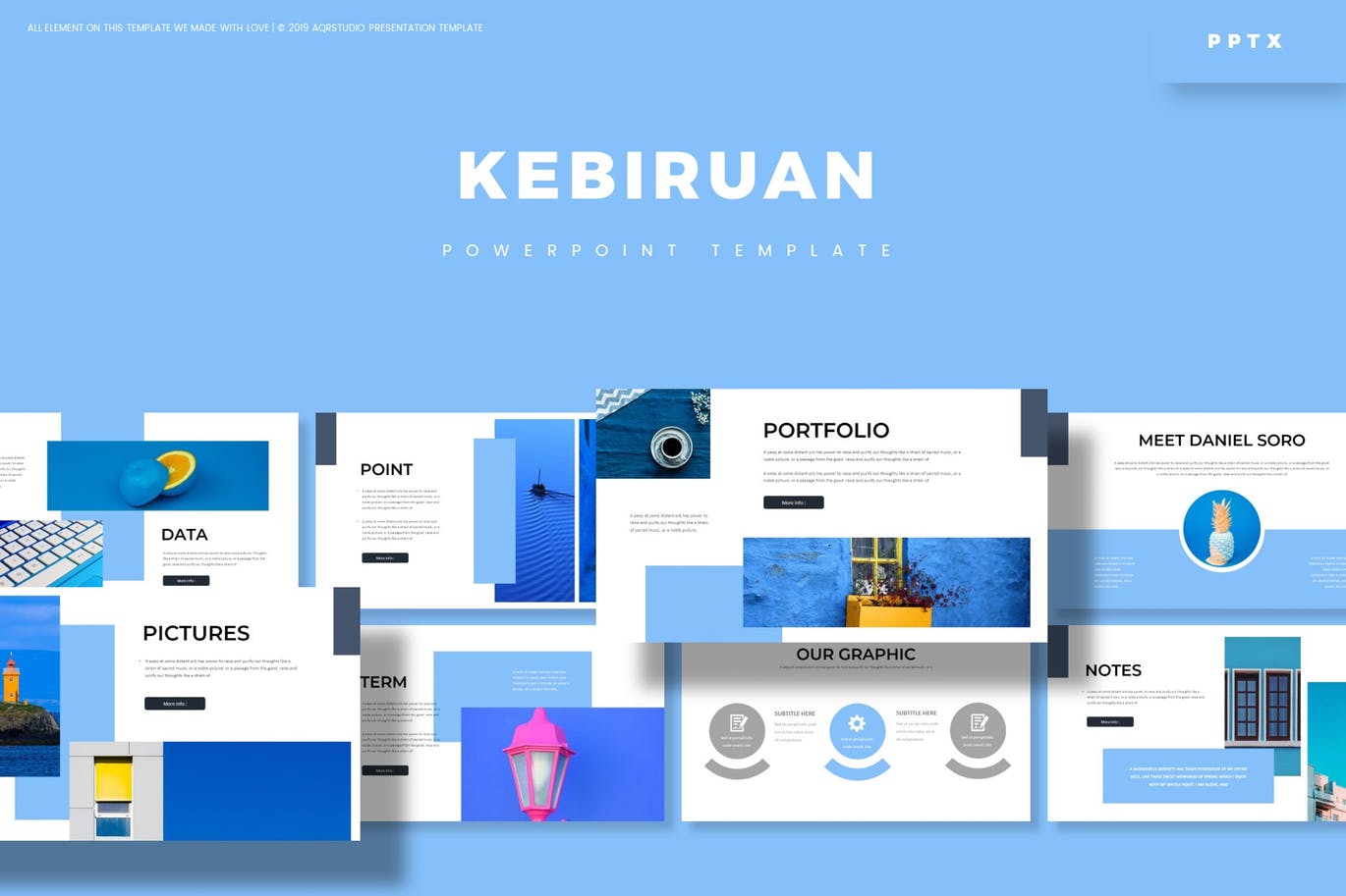 简约时尚高端清新简约淡蓝配色的高品质powerpoint幻灯片演示模板（pptx）幻灯片模板下载 幻灯片模版 精美ppt模板免费下载