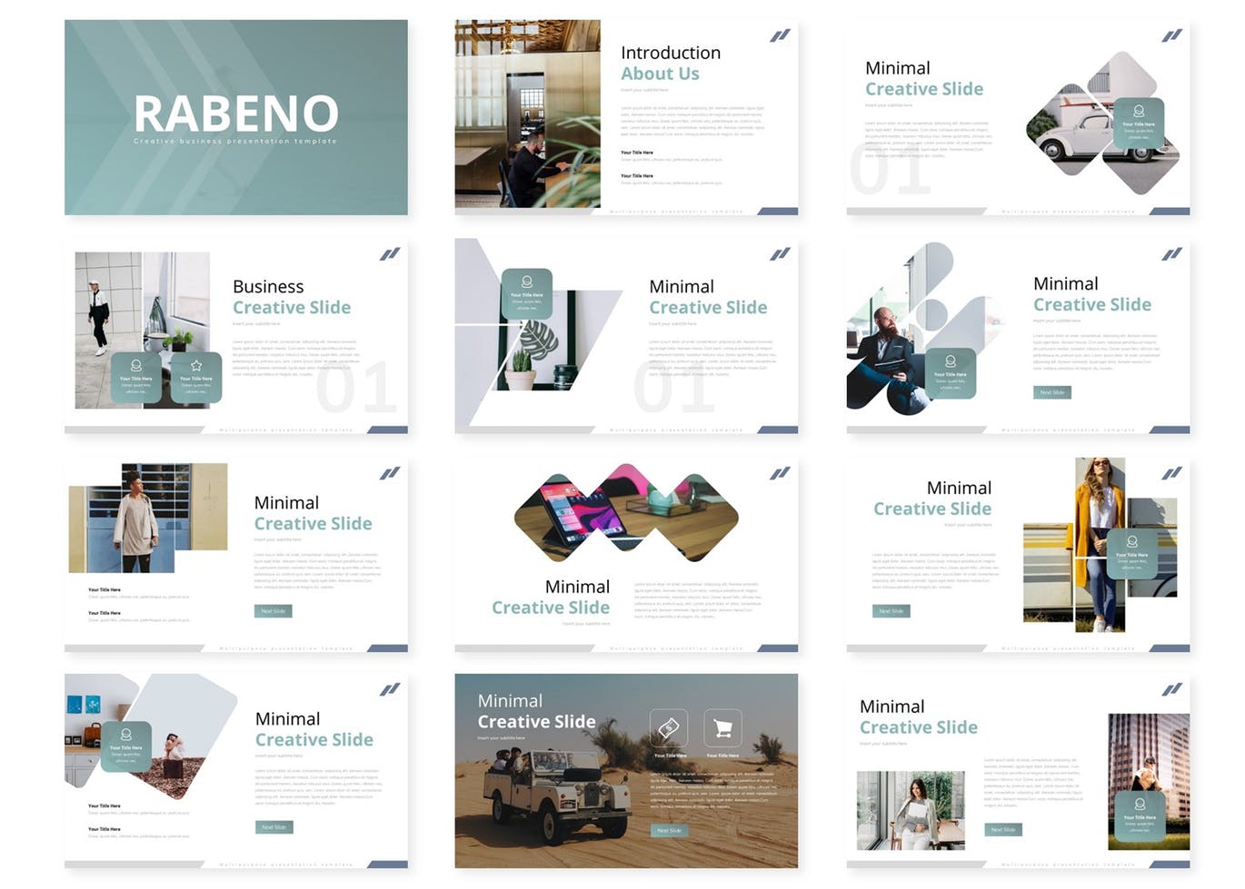 时尚高端简约多用途的高品质几何图形keynote幻灯片演示模板（key）