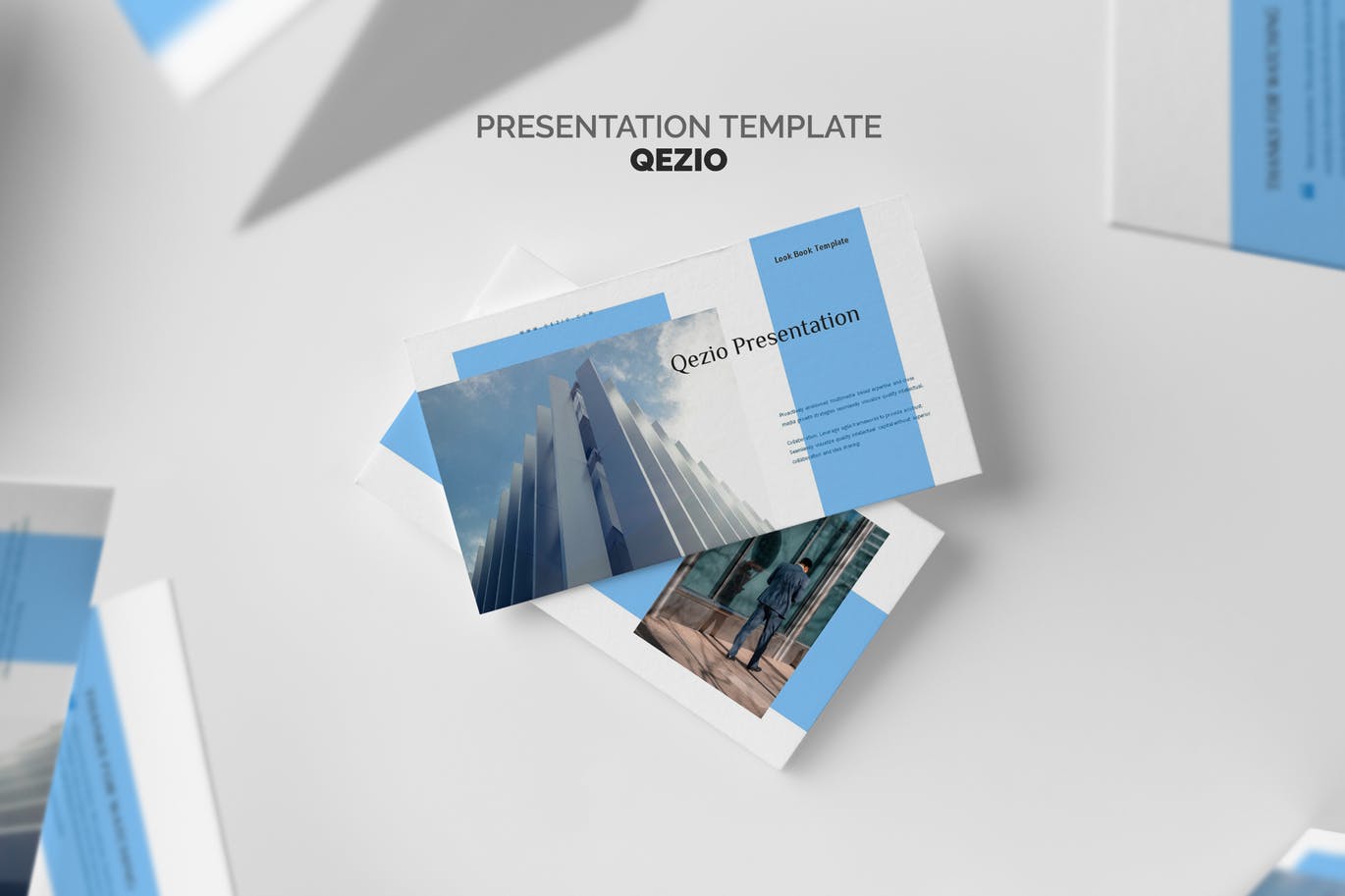 时尚高端简约蓝海蓝色商业商务powerpoint幻灯片模板下载（pptx）