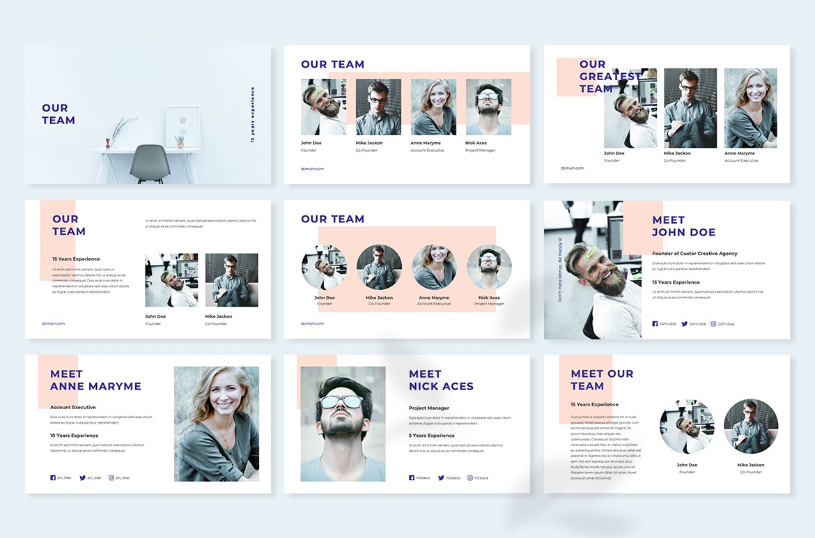 简约时尚优雅配色的创意机构主题演讲keynote幻灯片演示模板（key）