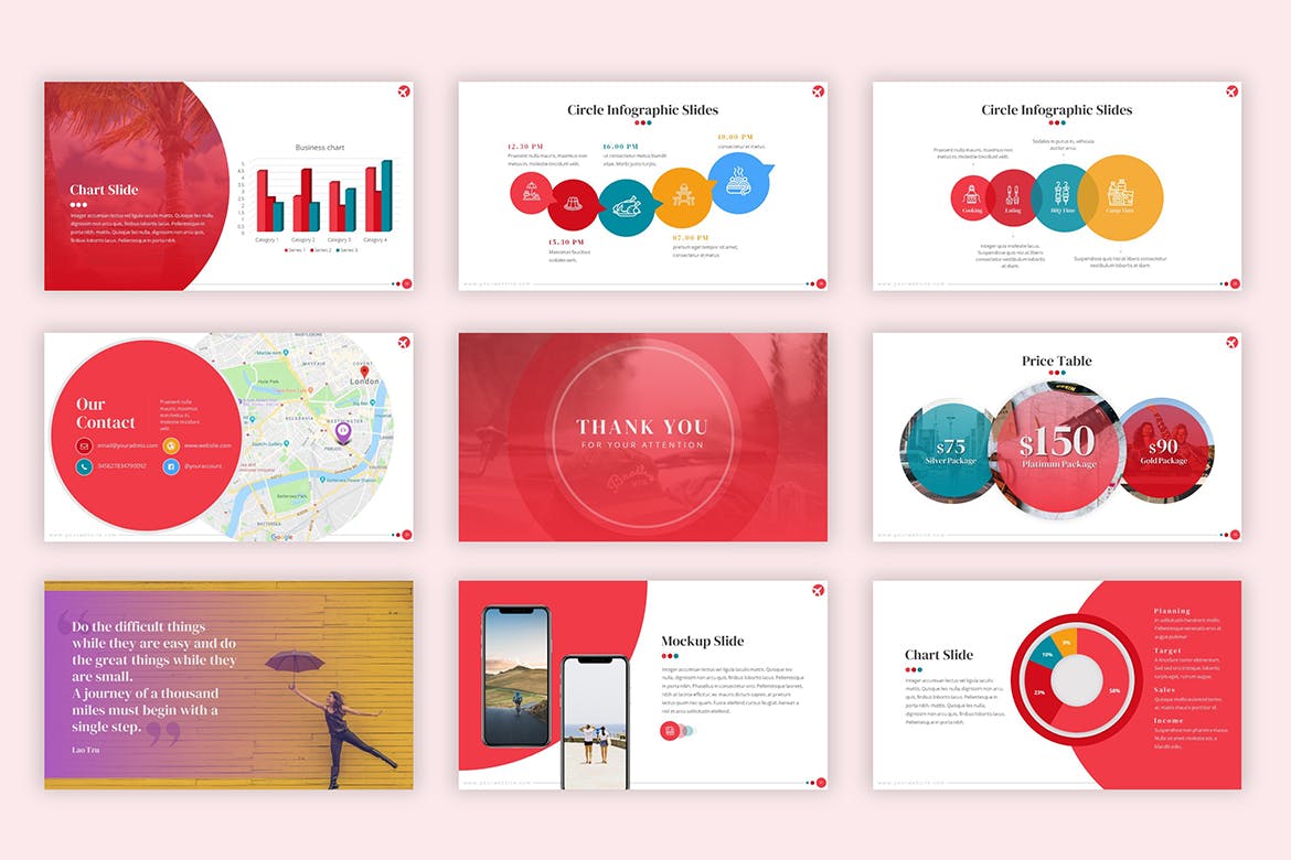 时尚的旅行旅游宣传PPT模板下载 [PPTX]