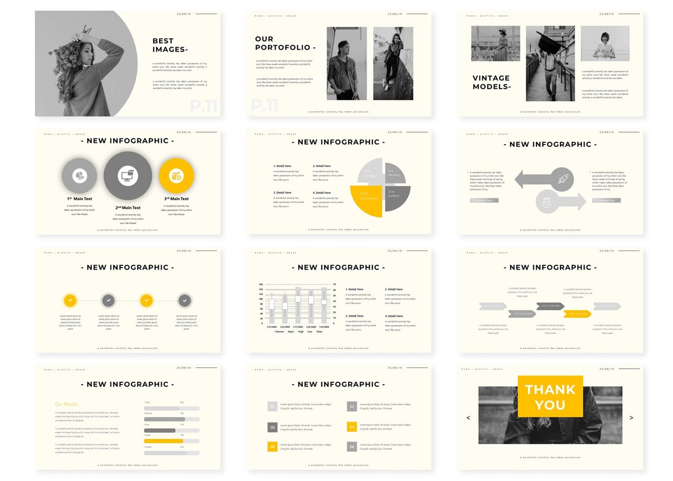 时尚高端多用途的高品质简约powerpoint幻灯片演示模板(pptx)