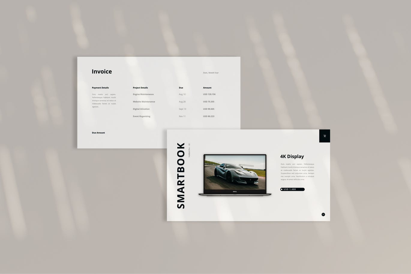 时尚高端简约极简风格的keynoet幻灯片模板下载