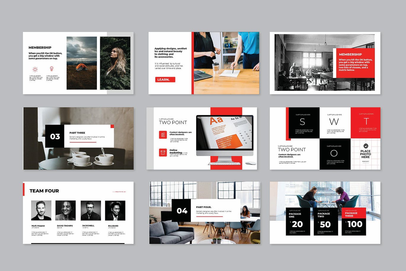 时尚简约高端好用的专业powerpoint幻灯片演示模板（pptx）