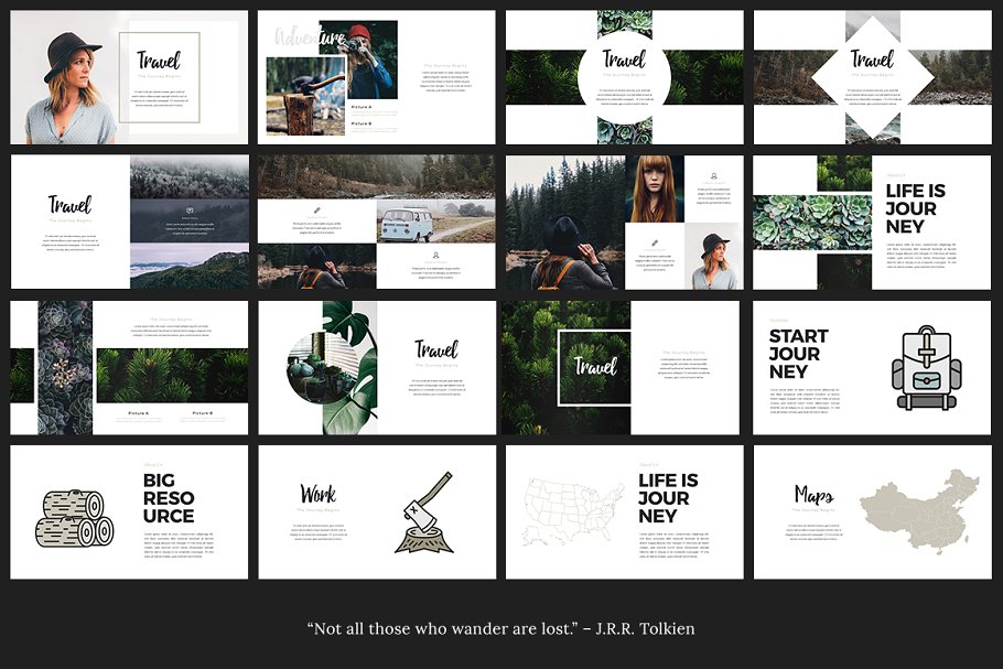 时尚ppt素材模板 ASCHA Lookbook Powerpoint Template