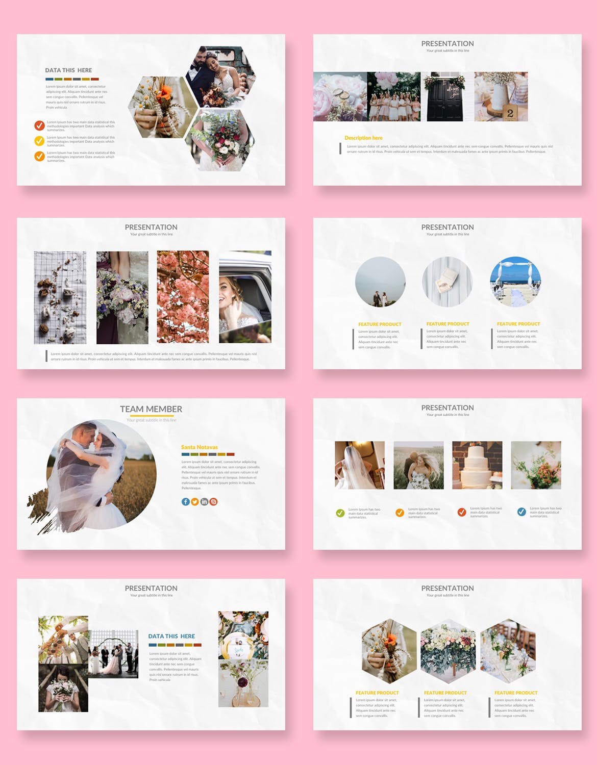 婚礼纪念与介绍并好看的ppt模板下载 [PPTX]