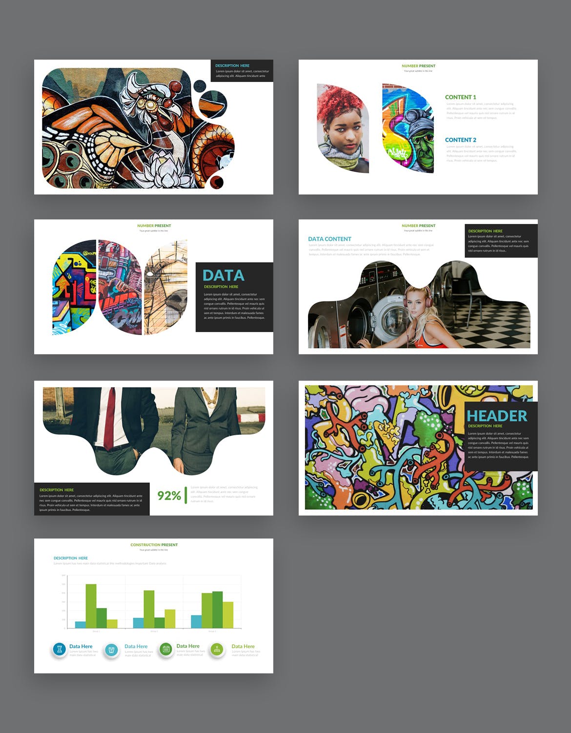 设计师插画师作品展示PPT模板 精美ppt模板 ppt简洁模板 下载ppt模板[PPTX]