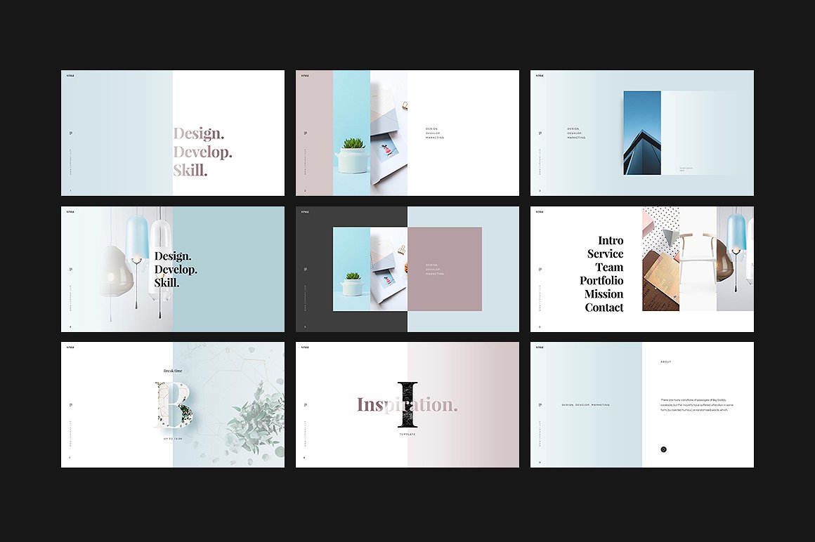 时尚简约ppt素材模板 STYLE Keynote Template