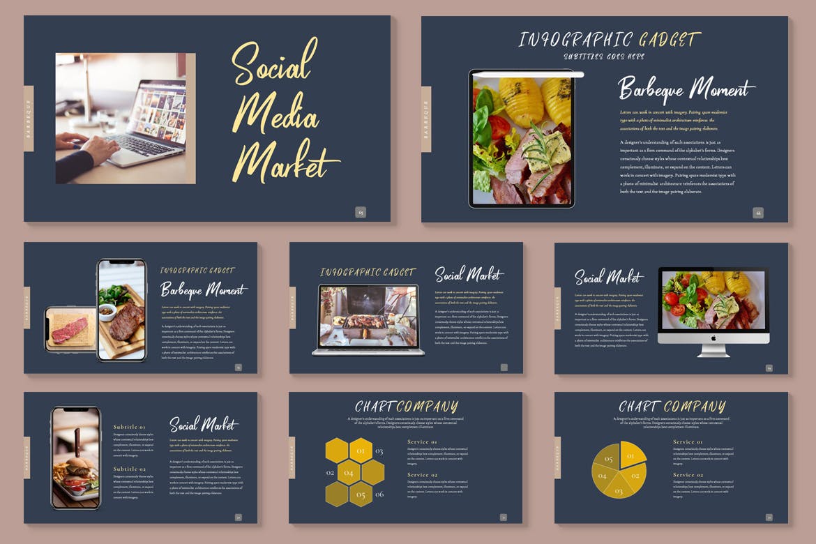 感恩节美食时尚高端精美ppt模板下载[PPTX]