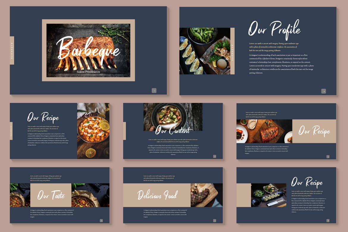 感恩节美食时尚高端精美ppt模板下载[PPTX]