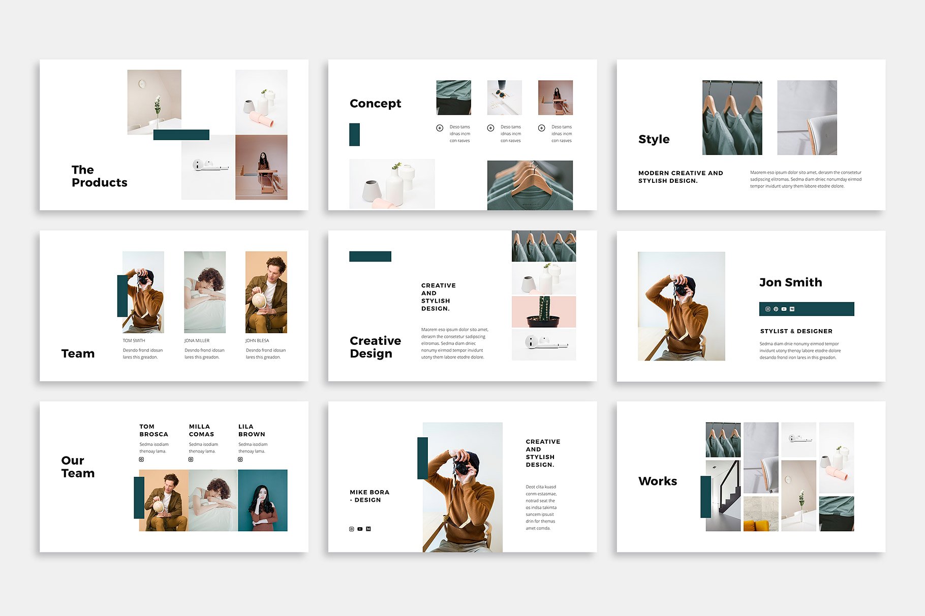 高端时尚ppt素材模板 NOYA – Keynote Template