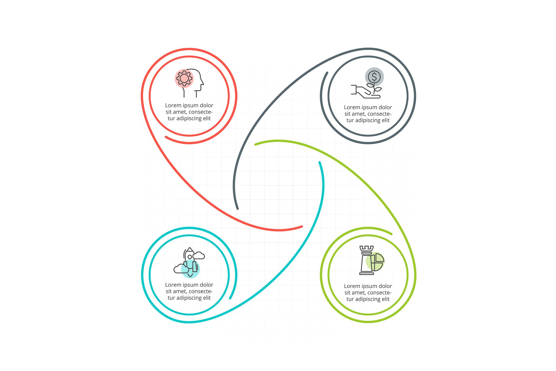ppt素材信息图表 Linear elements for infographic v.18