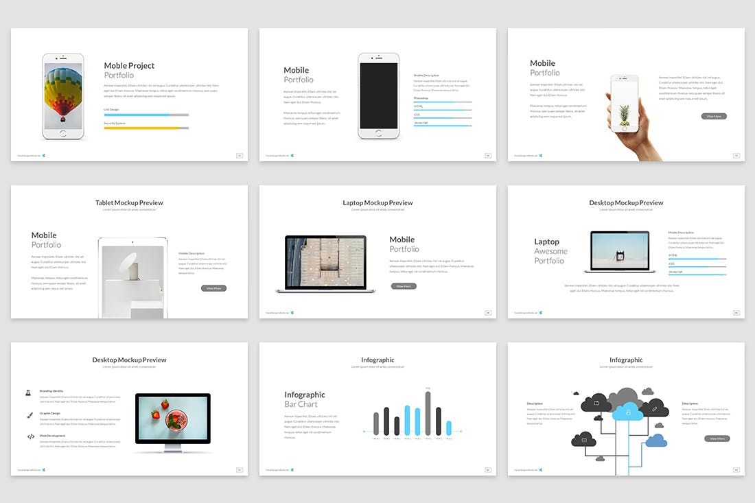 PPT模板 | 高级品牌黑白灰创意极简主题设计演示文稿幻灯片KEY
