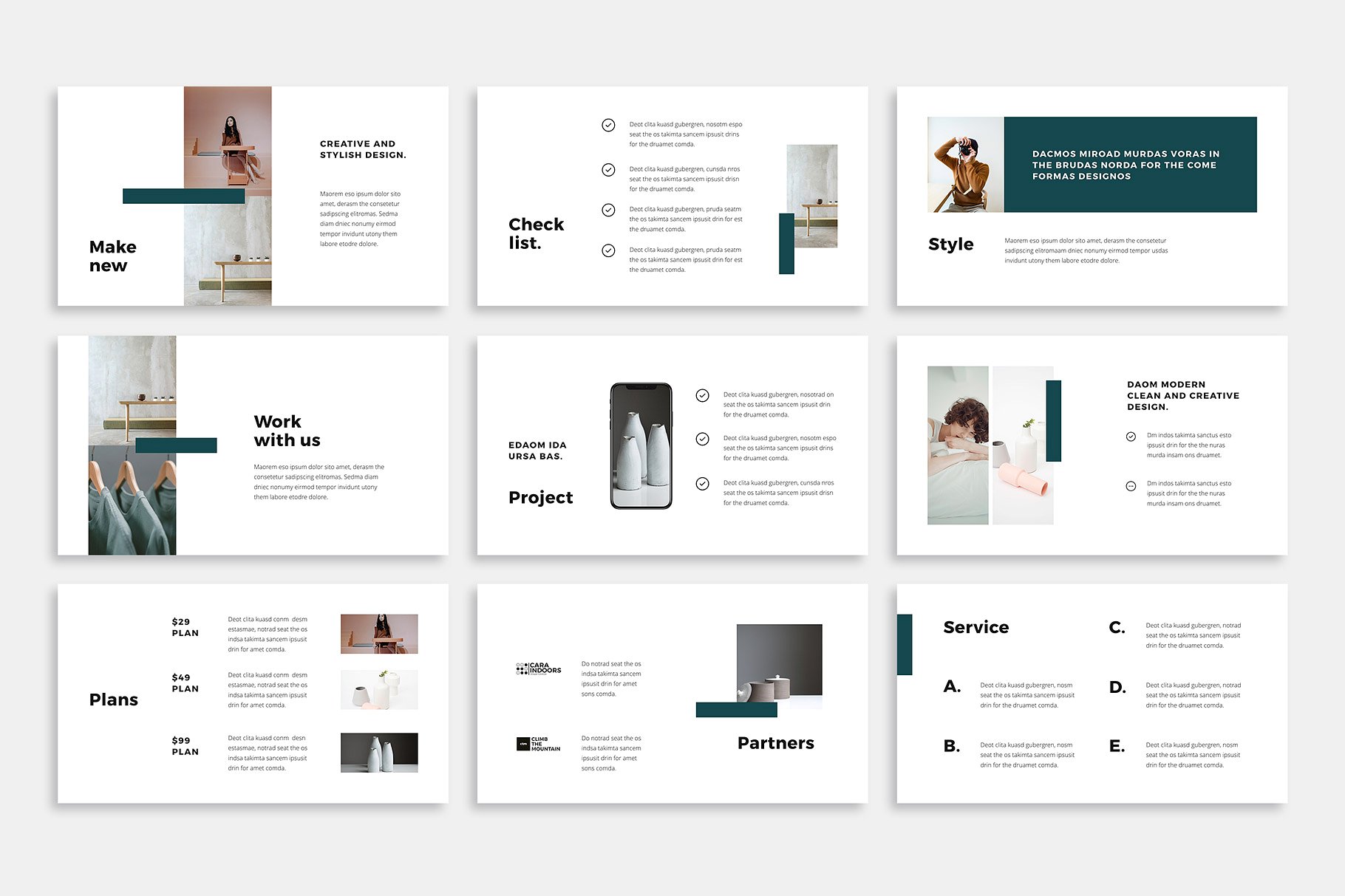 高端时尚ppt素材模板 NOYA – Keynote Template