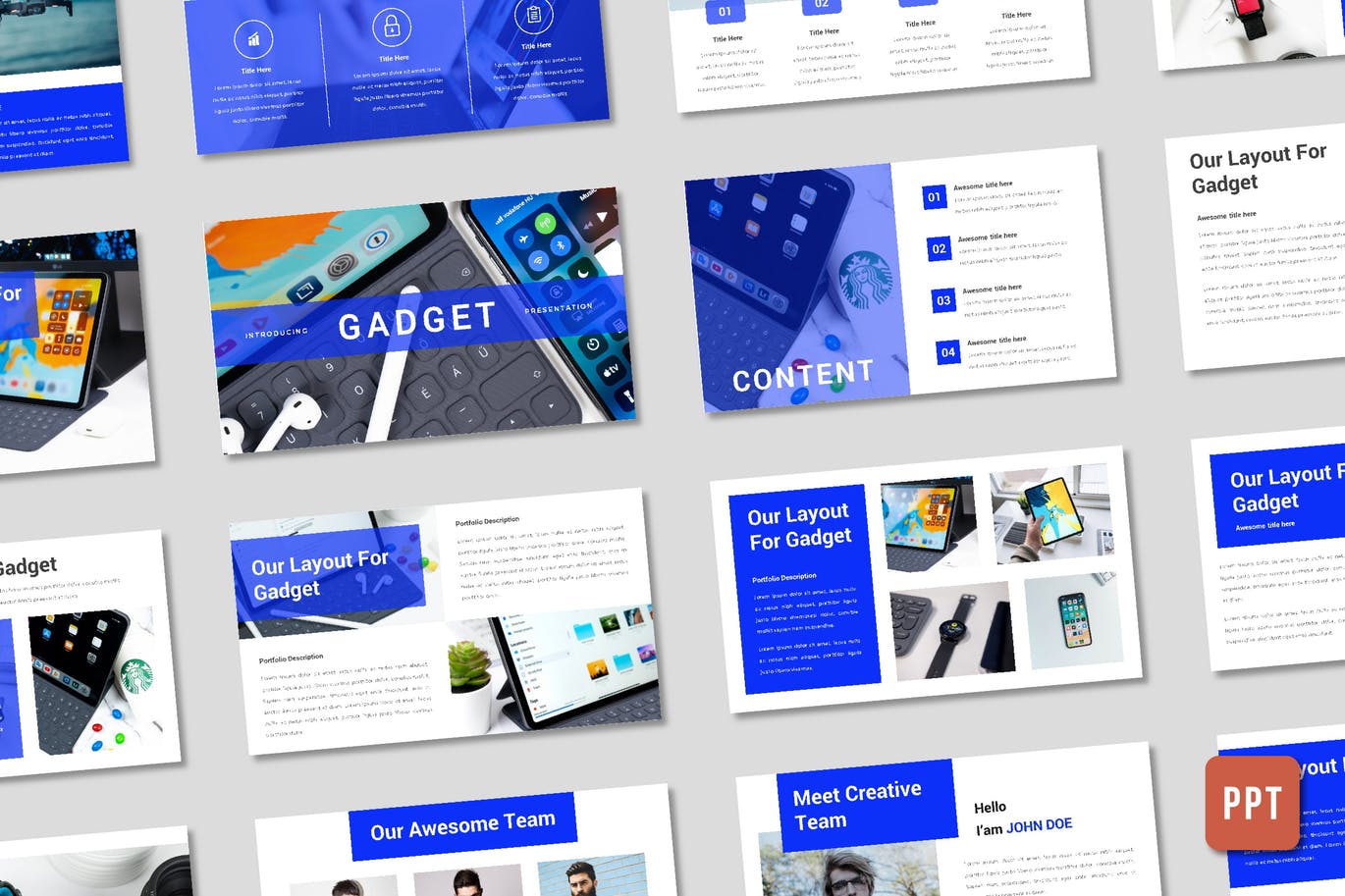 PPT模板 | 精美商务蓝简介产品介绍品牌发布演示模板演示文稿Powerpoint